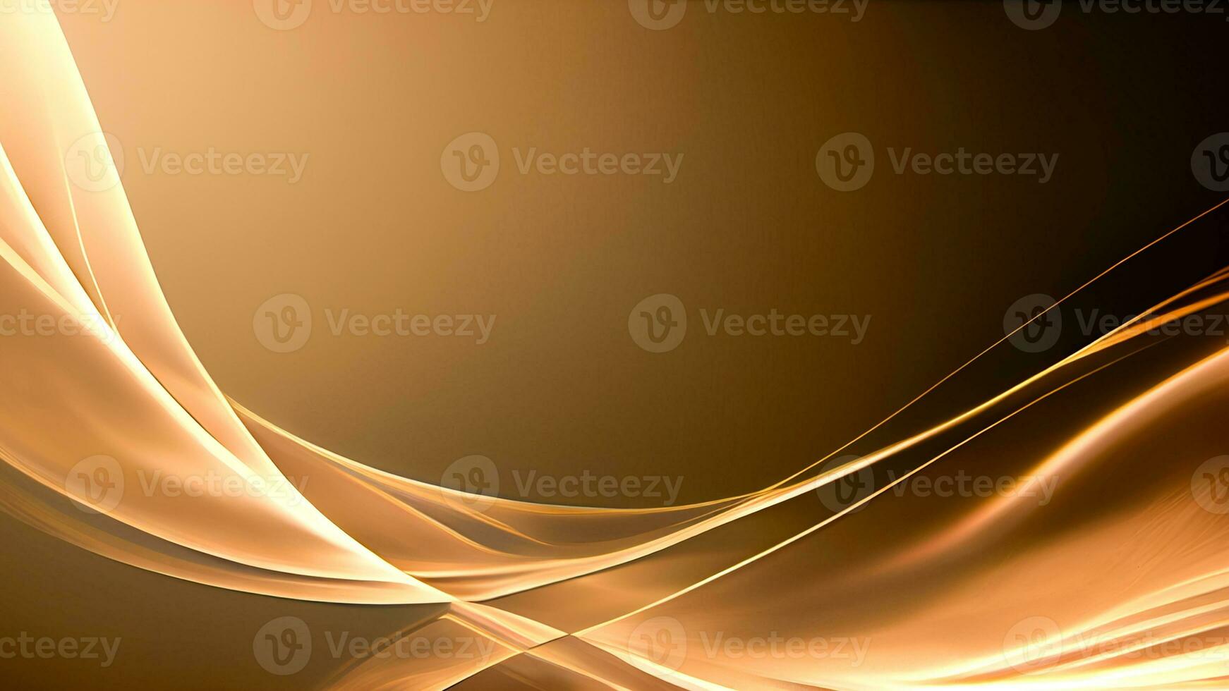 Abstract Golden Smooth Wave Motion Background. photo