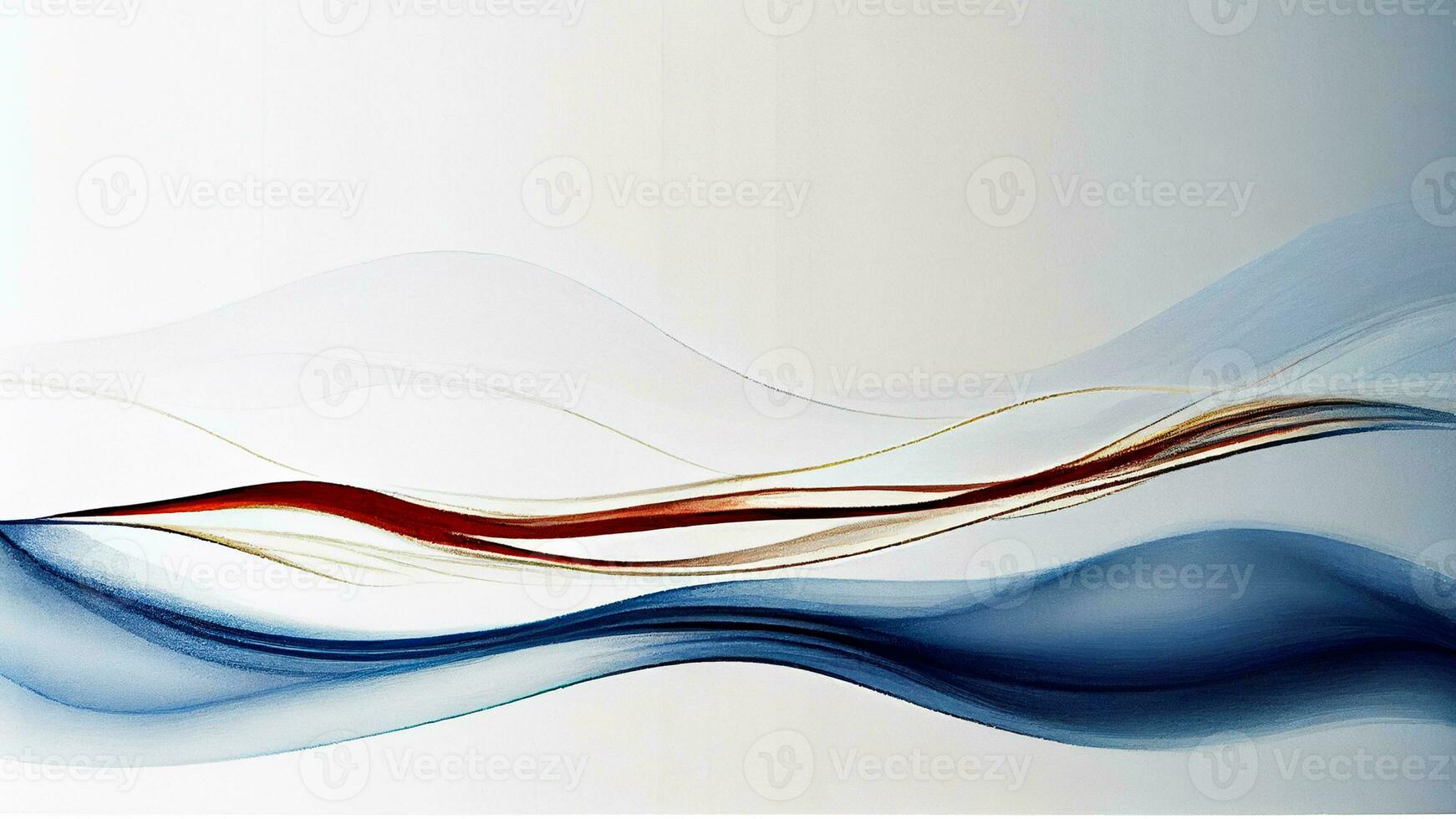 Abstract Wavy Motion Background In Pastel Blue And Golden Color. photo