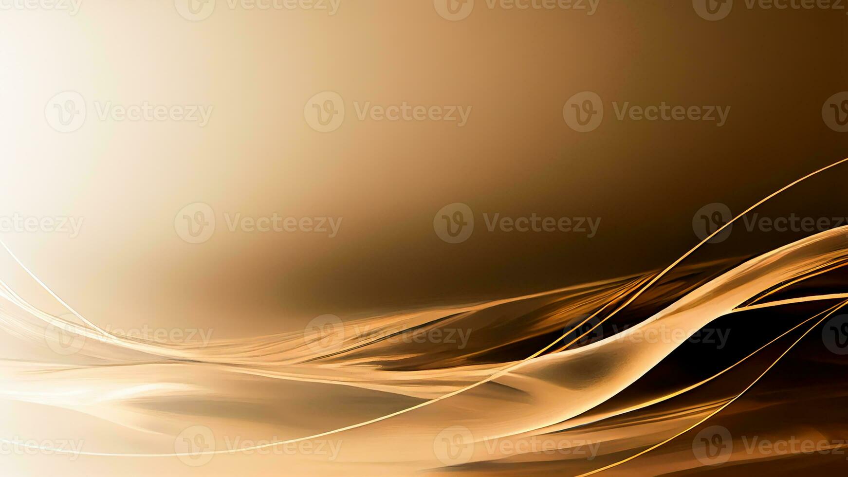 Abstract Shiny Wavy Motion Background In Brown Color. photo