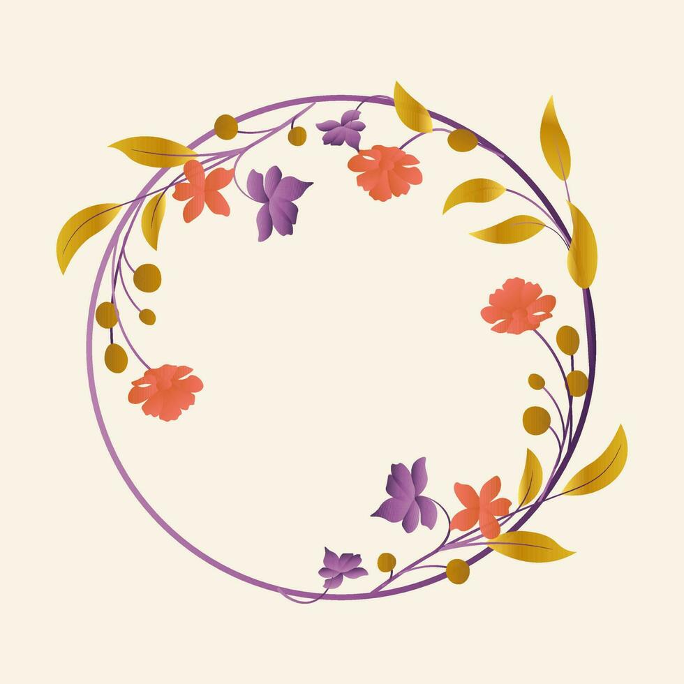 Wedding Floral Frame Save The Date vector