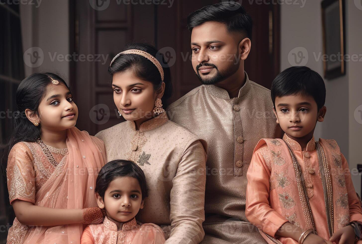 Family together on festival. photo