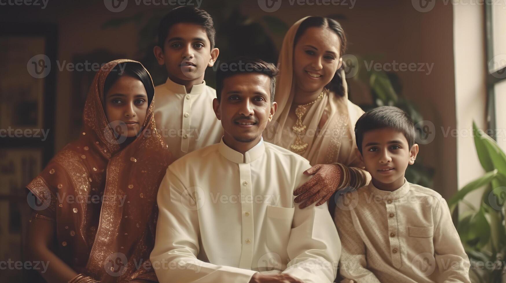 Family together on festival. photo