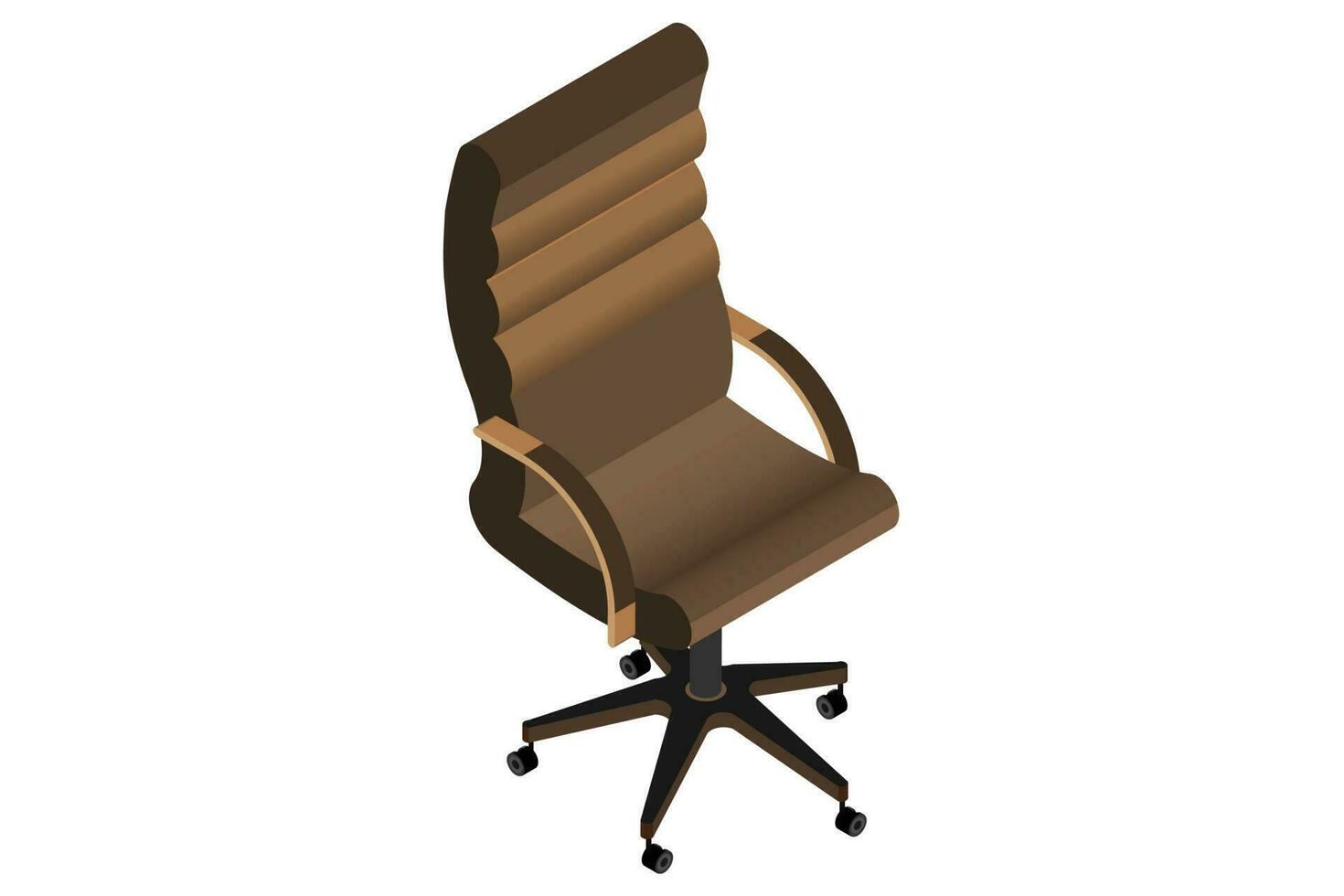 Isometric Office Desk Chair vector