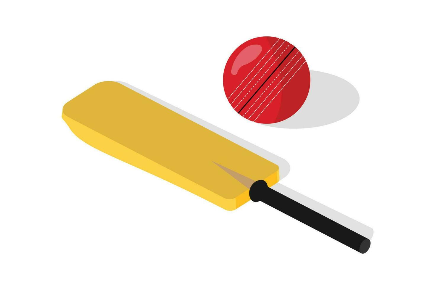 Cricket Bat and Ball vector