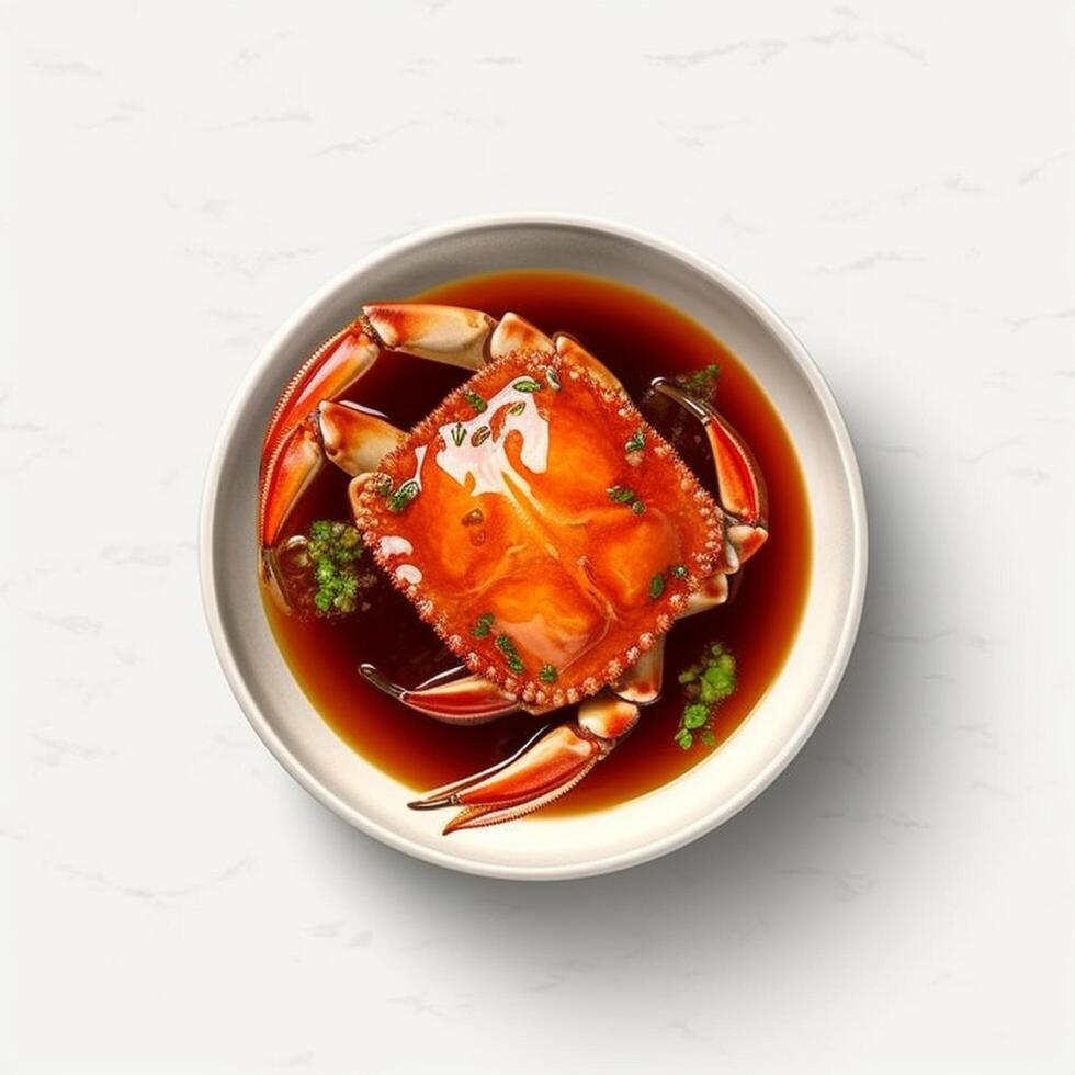 Soy sauce marinated crab, Korean food. AI generated 24075808 Stock