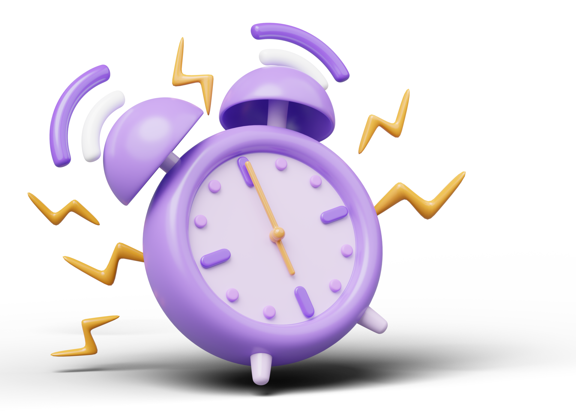3d Alarm Clock Icon Purple Vintage Clock With Twin Bell At Six O Clock 3d-alarm-clock-icon-purple-vintage-clock-with-twin-bell-at-six-o-clock