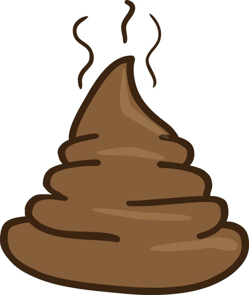 Brown poop with smell for design decoration. vector