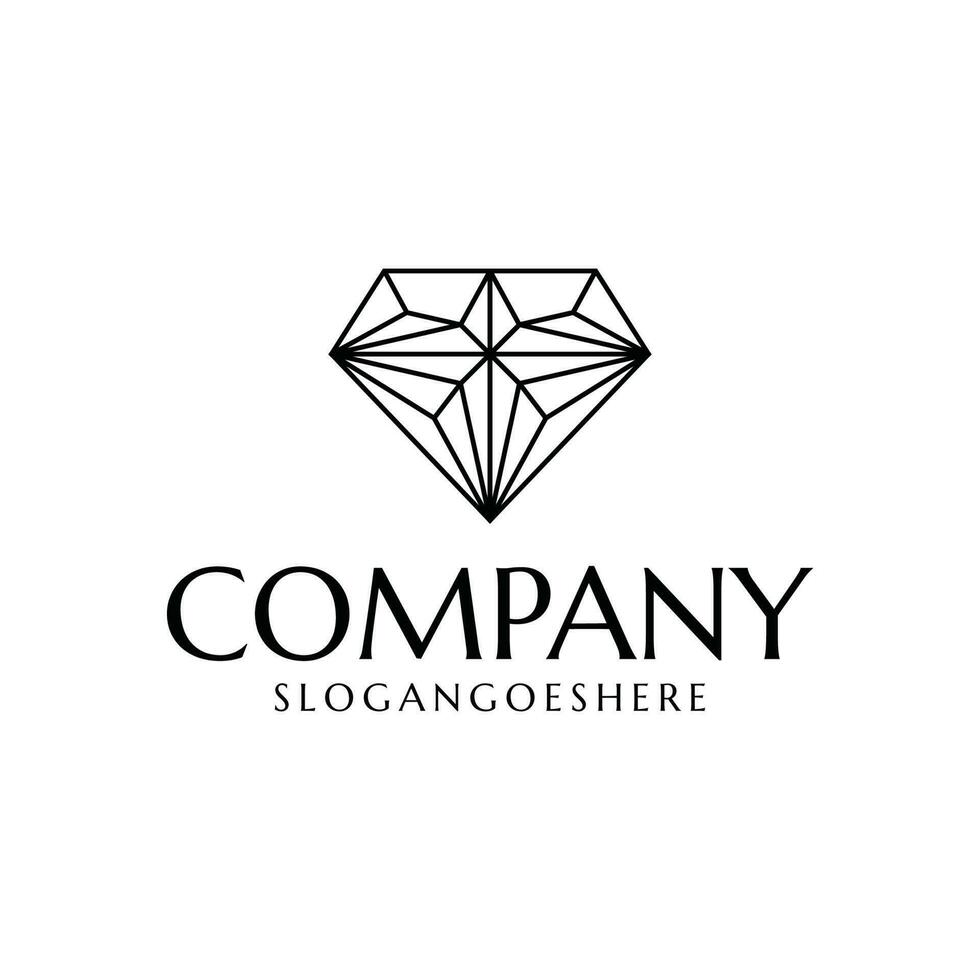 geometric diamond logo vector