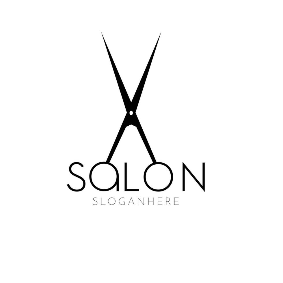 salón logo vector modelo