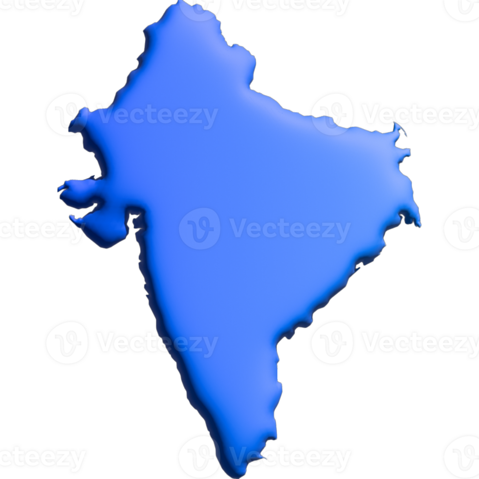 3d render country map India png