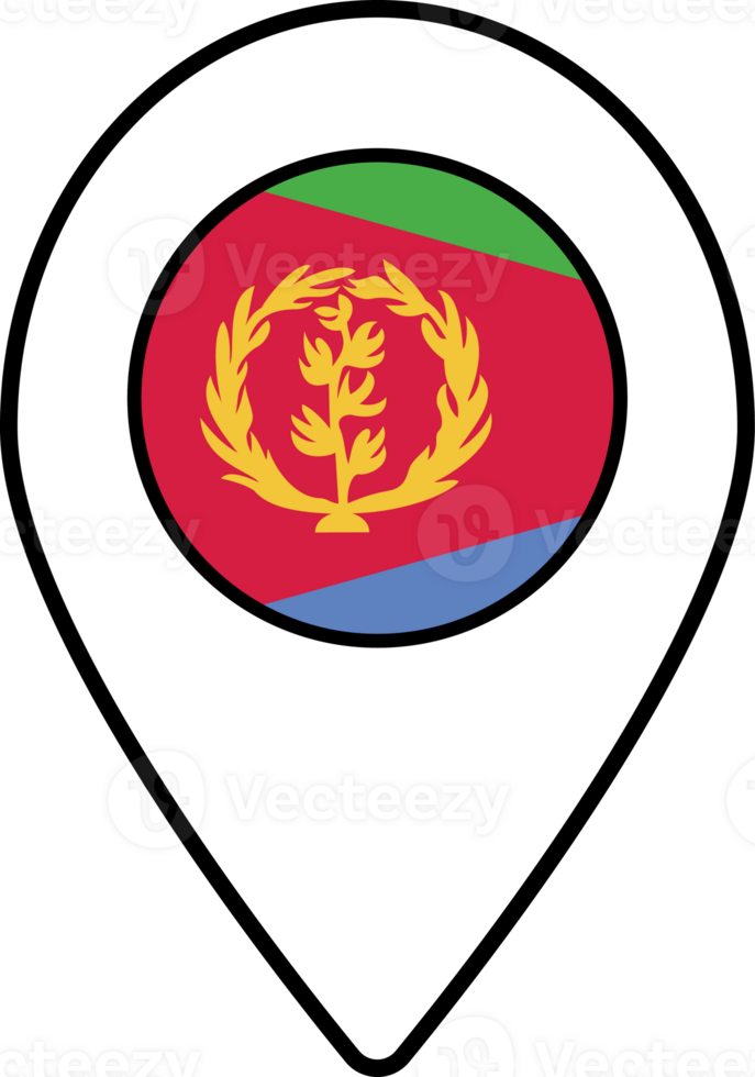 Eritrea flag map pin navigation icon. png