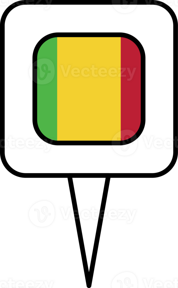 Mali flag pin place icon. png