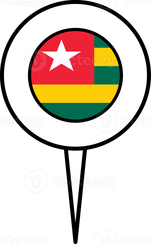 Togo flag pin location icon. png