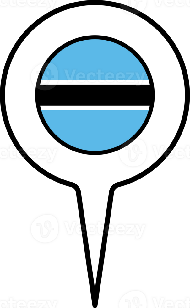 Botswana flag Map pointer icon. png