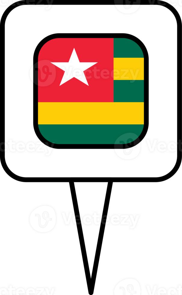 Togo flag pin place icon. png