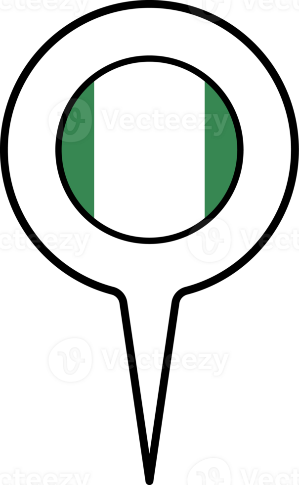 Nigeria flag Map pointer icon. png