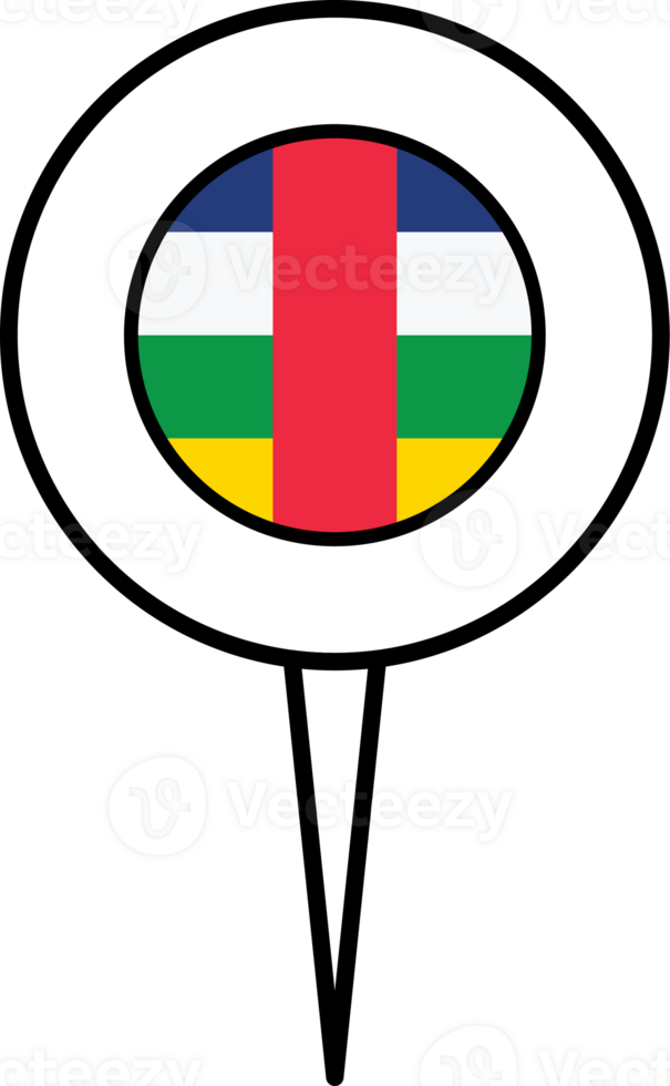 Central African flag pin location icon. png