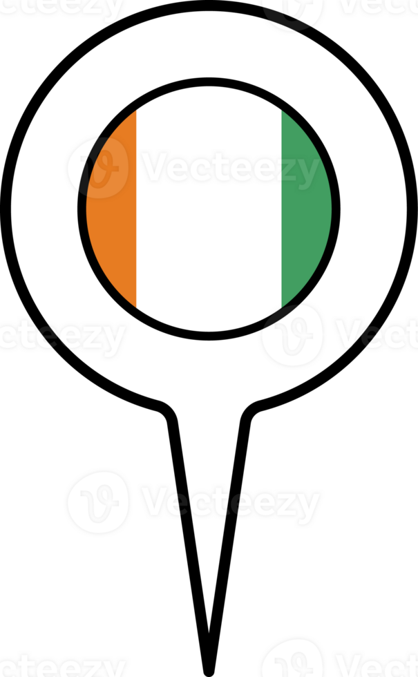 Cote d Ivoire flag Map pointer icon. png