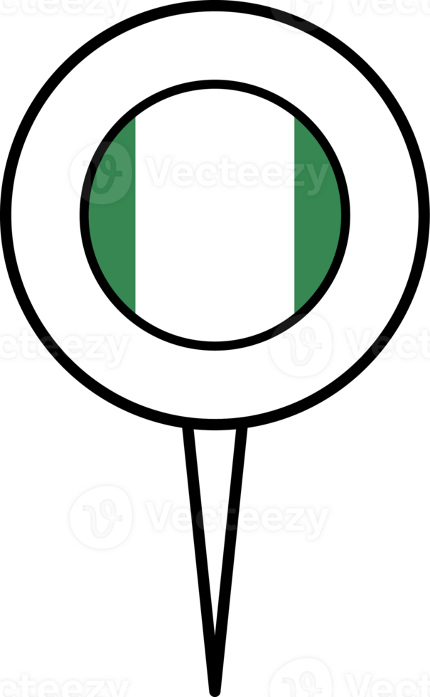 Nigeria flag pin location icon. png