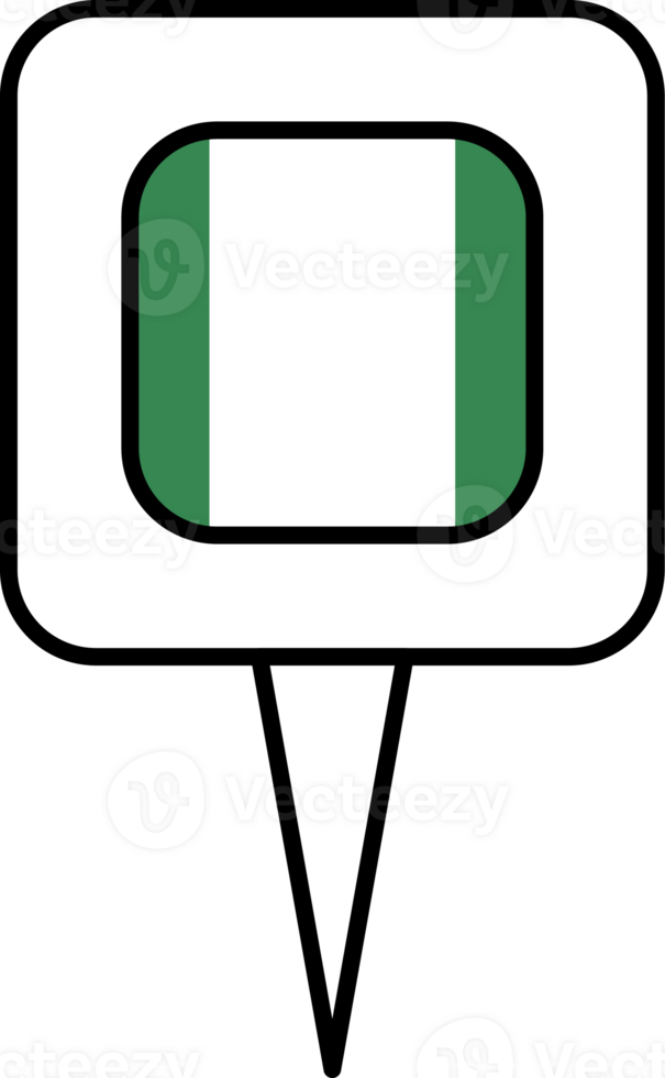 Nigeria flag pin place icon. png