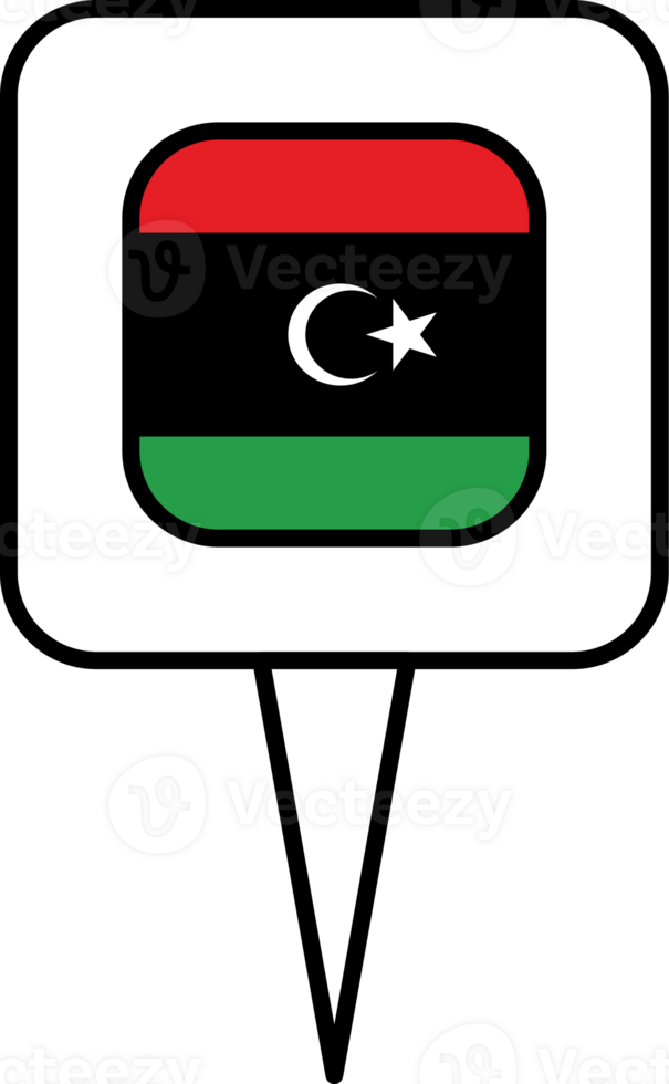 Libya flag pin place icon. png