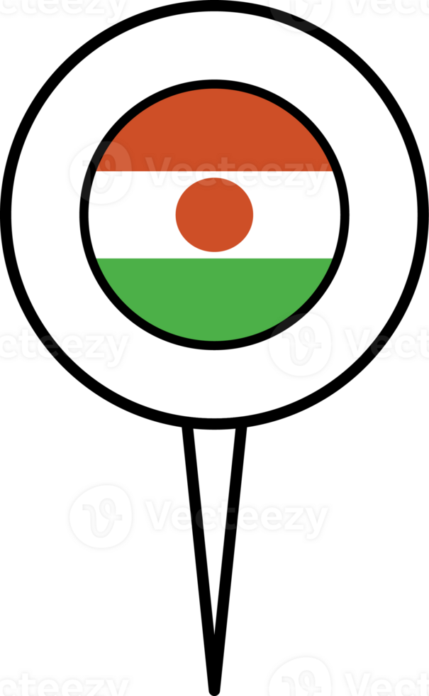 Niger flag pin location icon. png