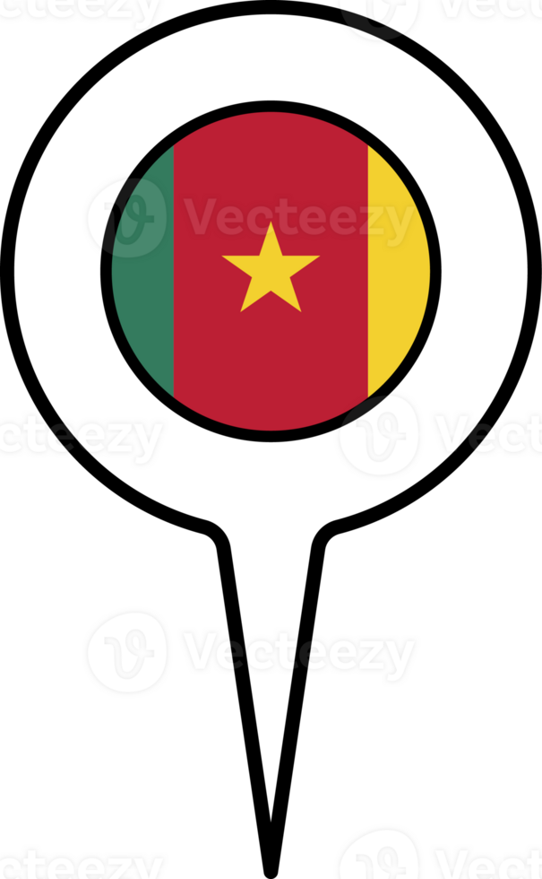 Cameroon flag Map pointer icon. png
