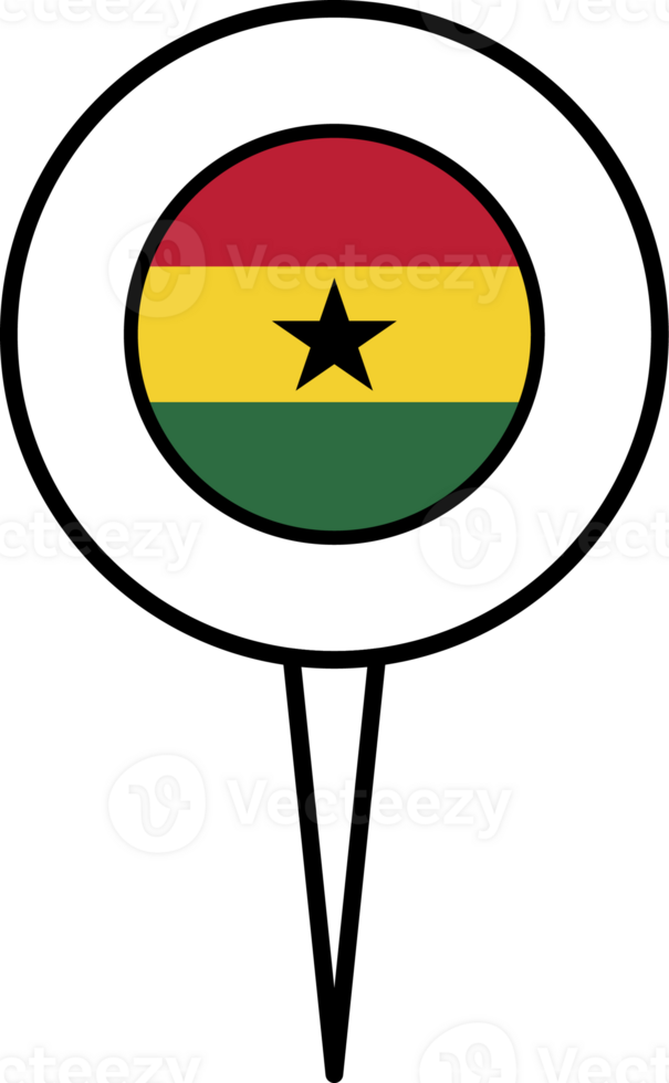 Ghana Flagge Stift Ort Symbol. png