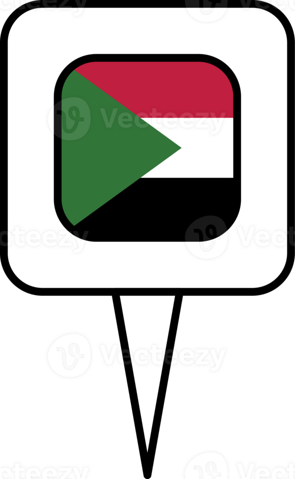 Sudan flag pin place icon. png