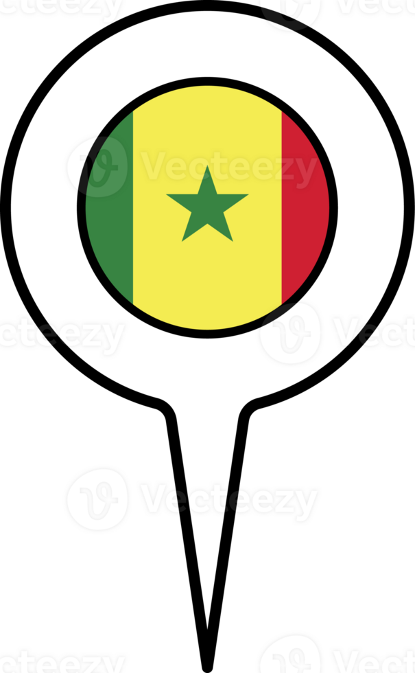 Senegal flag Map pointer icon. png