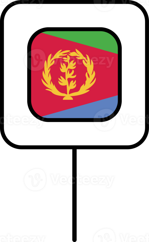 Eritrea flag square pin icon. png