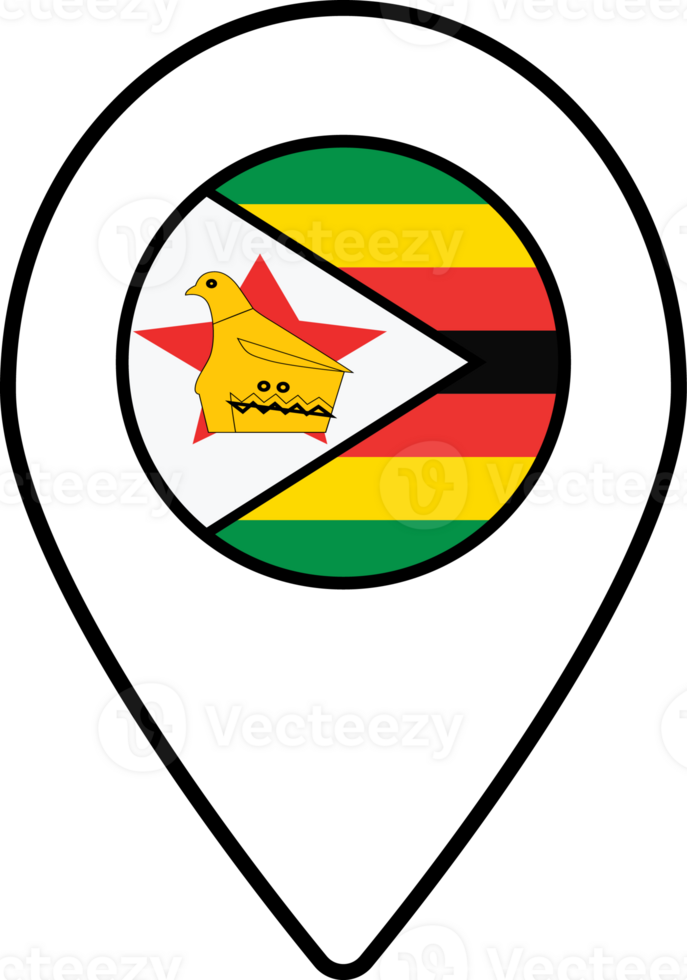 Zimbabwe flag map pin navigation icon. png
