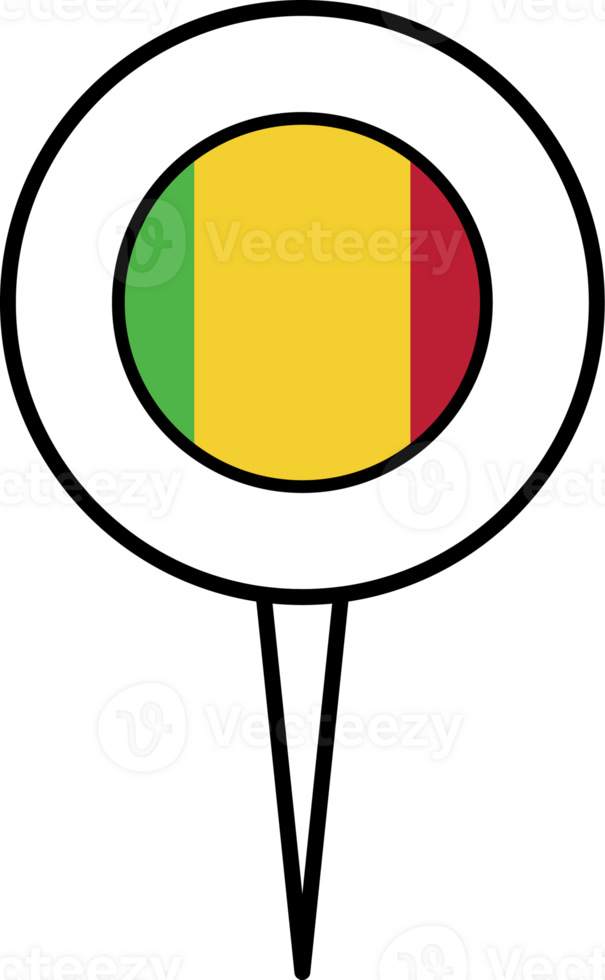 Mali flag pin location icon. png