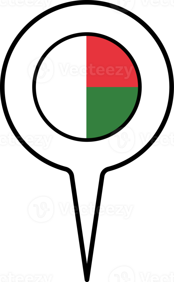 Madagascar flag Map pointer icon. png
