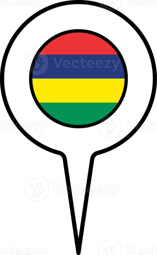 Mauritius flag Map pointer icon. png