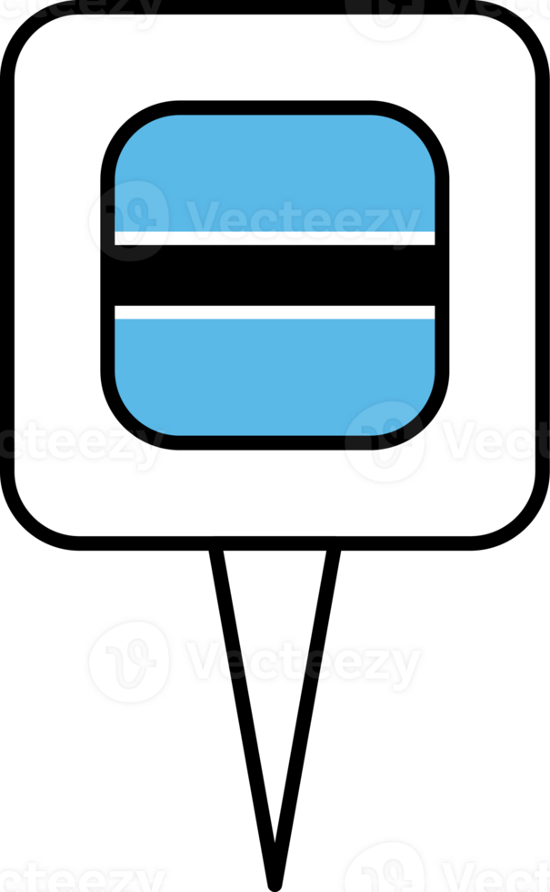 Botswana flag pin place icon. png