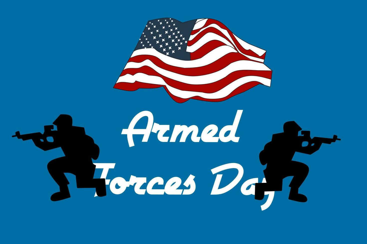 Armed Forces Day Design for template, poster, Background, Greeting Card. Vector illustration.