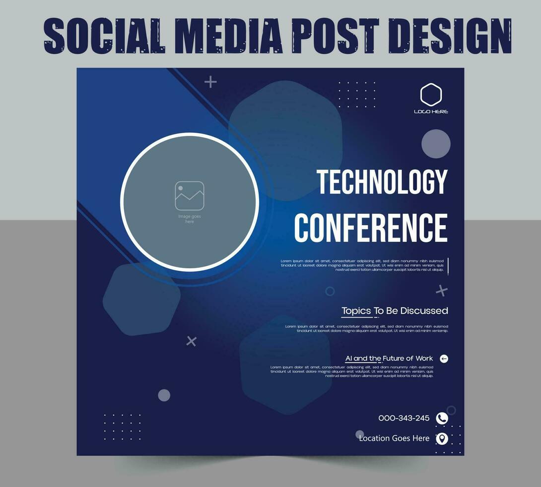 Professional Social Media Post Design. vector