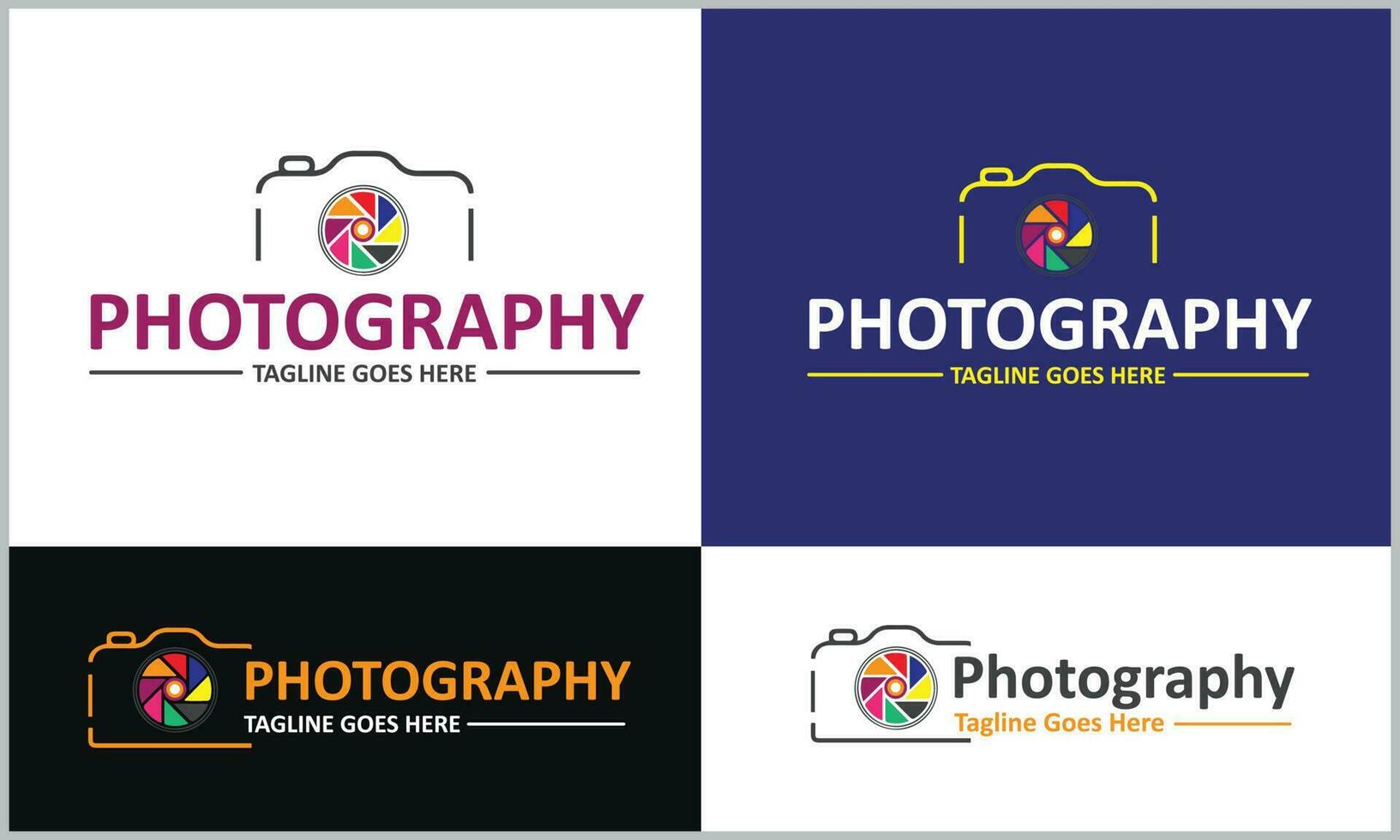 fotografía negocio logo diseño modelo vector