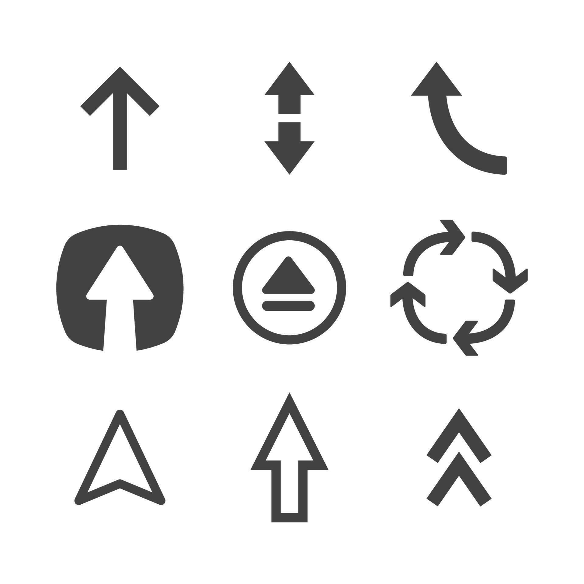 Arrow pictogram collection. Set of arrows. 24077469 Vector Art at Vecteezy