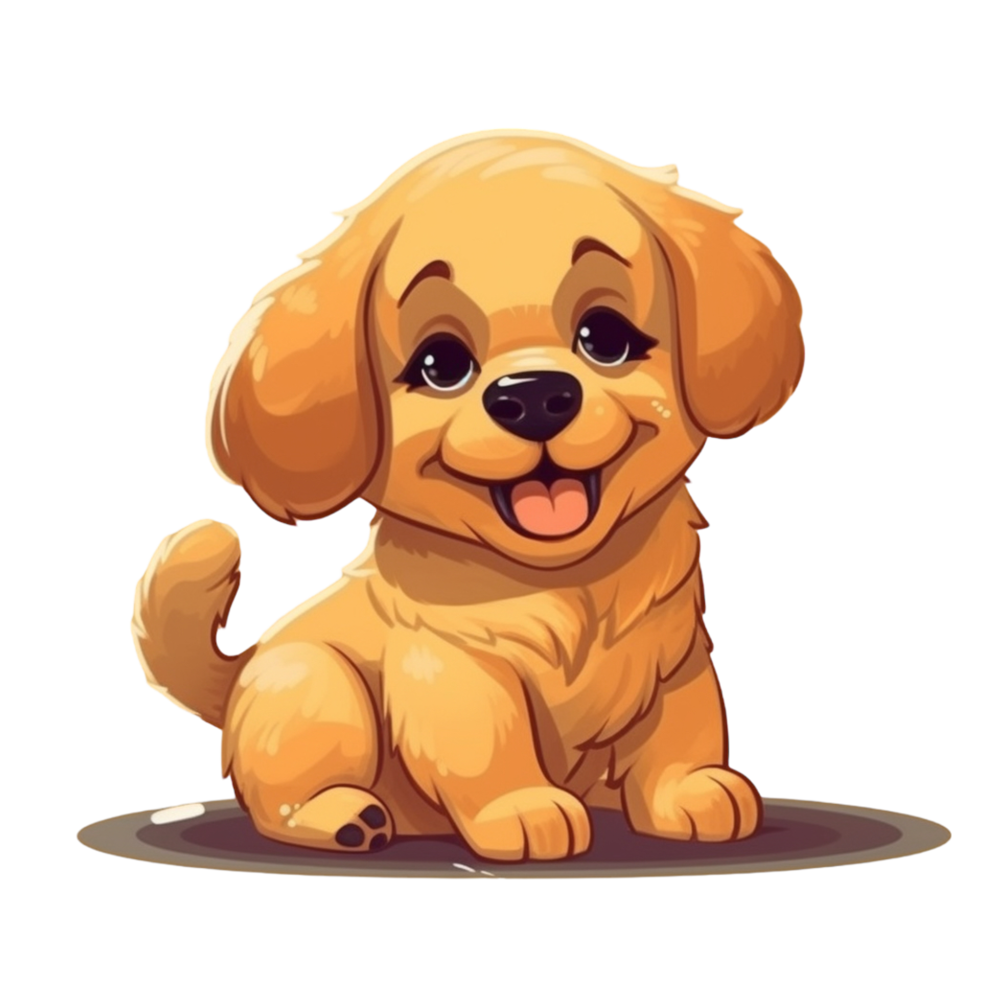 golden retriever puppy clipart