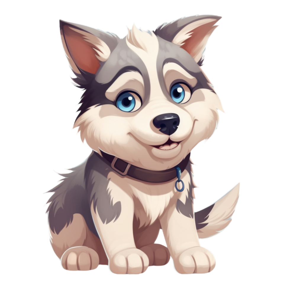 siberian rouco cachorro clipart, ai gerado png