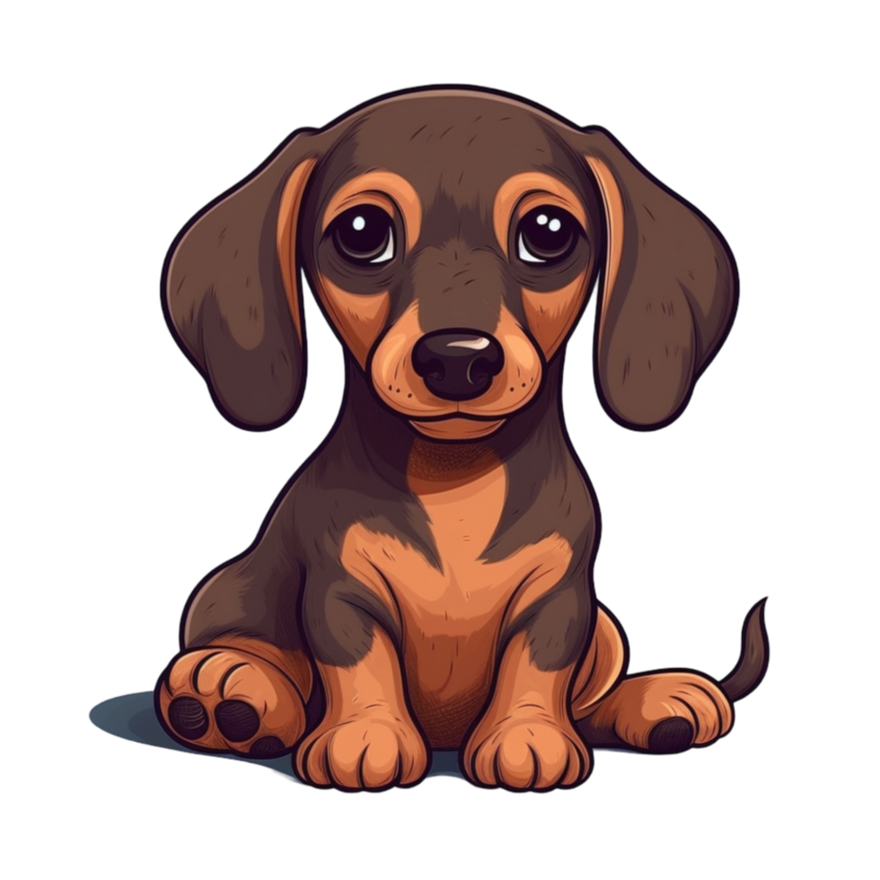 Dackel Hund Clip Art, ai generiert png
