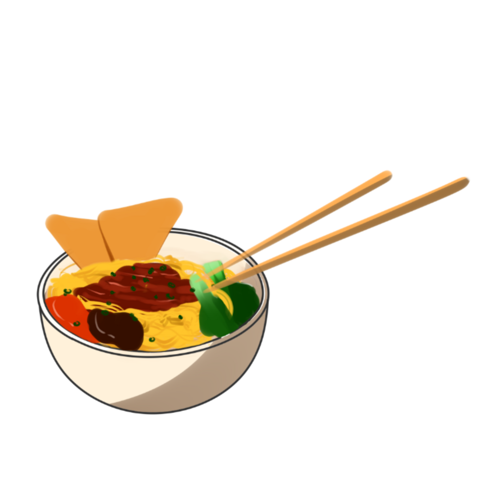 Chicken Noodle Illustration png