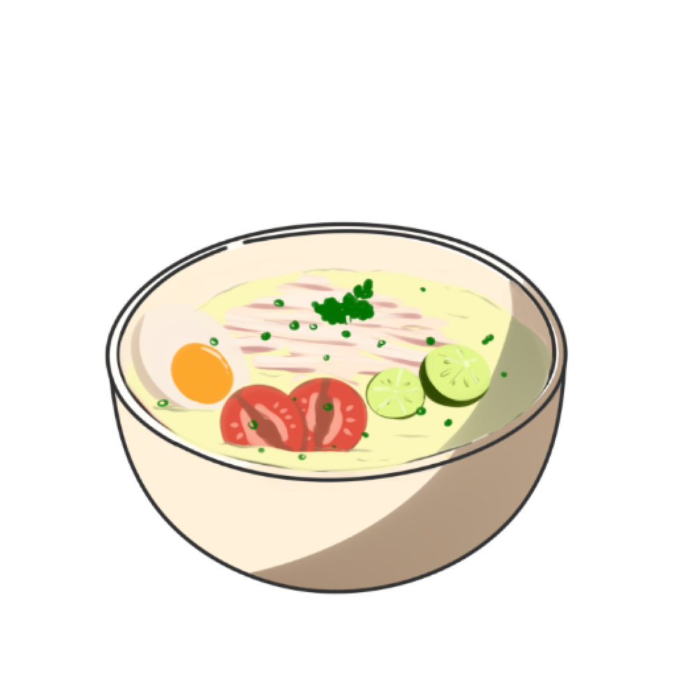 Indonesian Porridge Illustration png