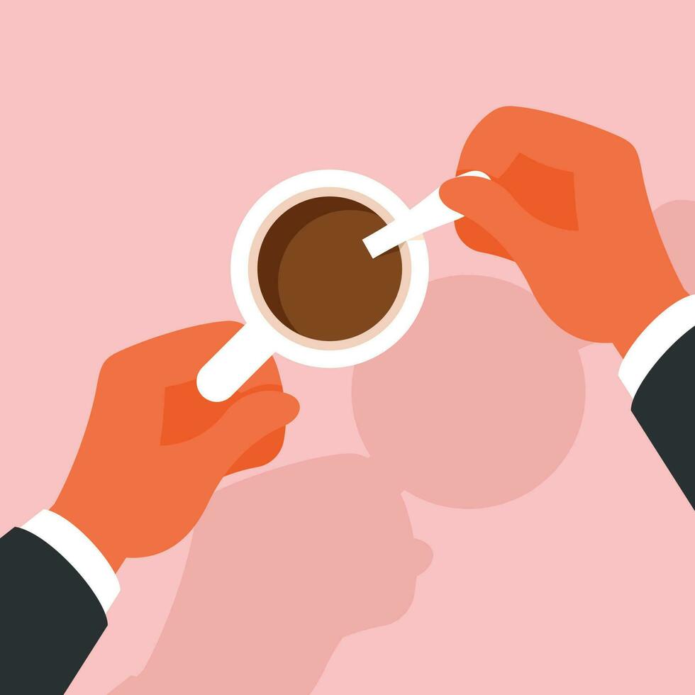 Coffee Break, Isolated Background. vector