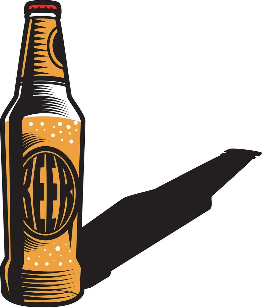 botella de cerveza vector gráficos, aislado antecedentes.