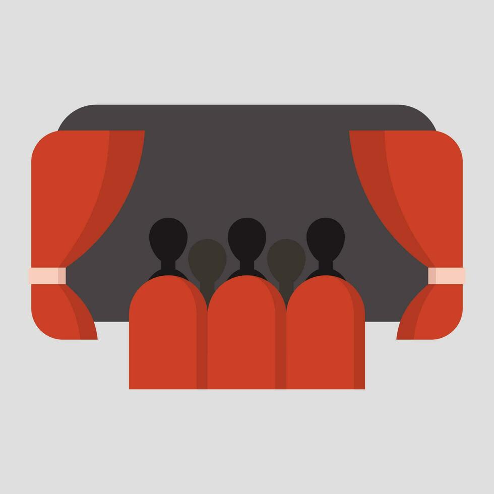 Cinema Audience, Isolated Background. vector