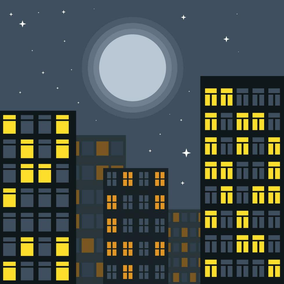 City Lights, Isolated Background. vector