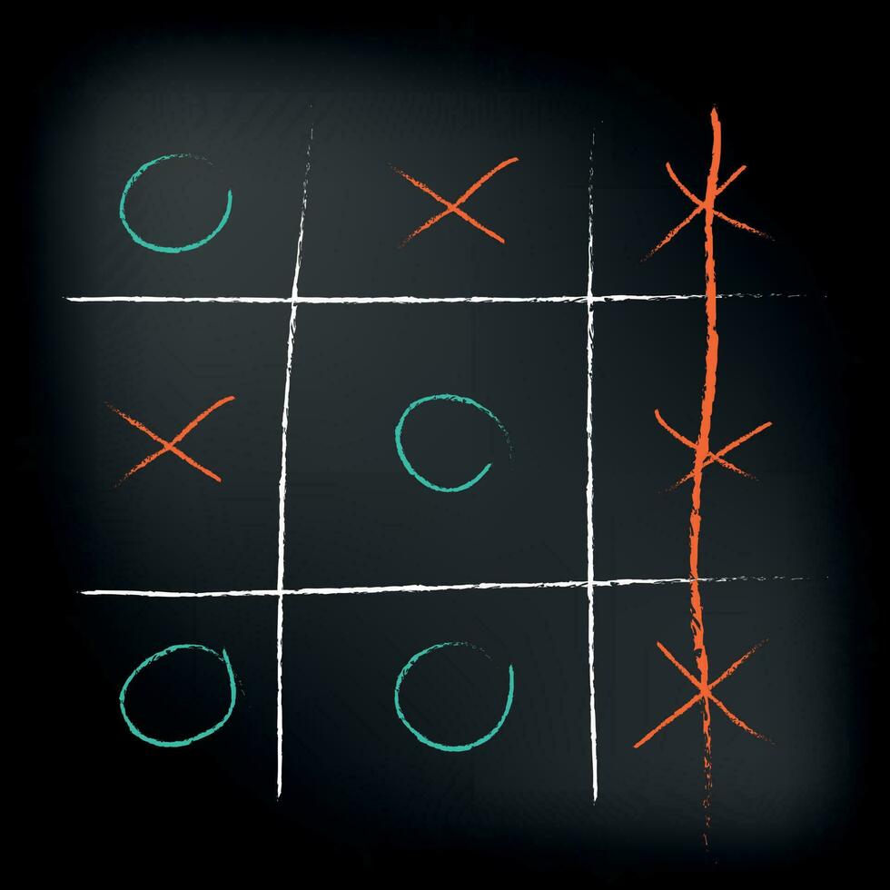 Tic-Tac-Toe, Isolated Background. vector